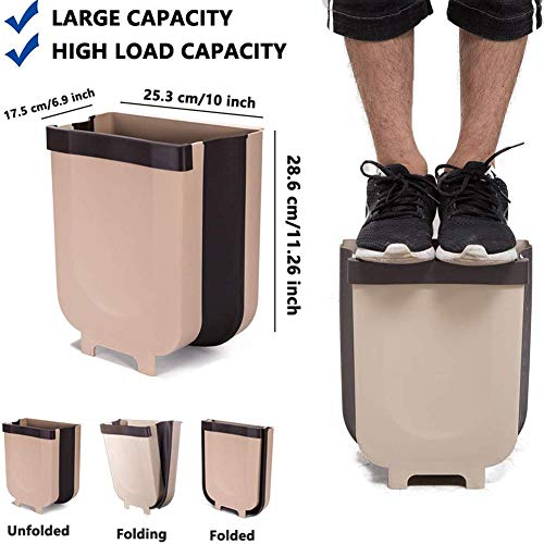 YONEER Cubo Basura Cocina de la Cocina Bote de Basura Colgante Bote de Basura Plegable Cubo Basura Extraible