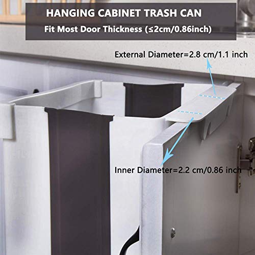 YONEER Cubo Basura Cocina de la Cocina Bote de Basura Colgante Bote de Basura Plegable Cubo Basura Extraible