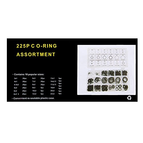 Yookay 225 piezas Kit de juntas tóricas juntas de arandelas reloj juntas Set