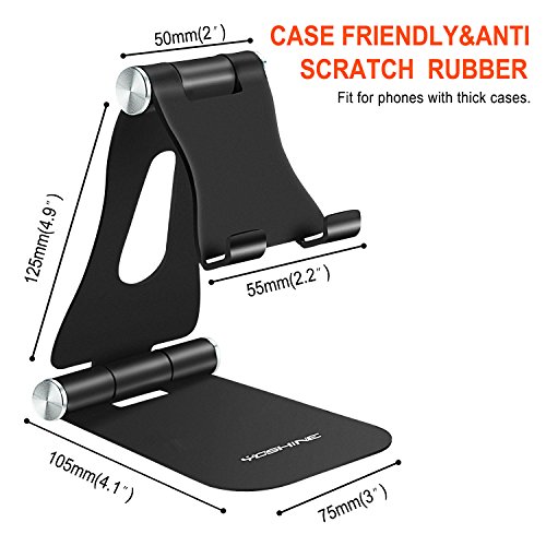 Yoshine - Soporte para teléfono móvil, portátil, plegable y ajustable