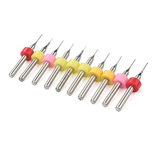 YOTINO Kit de Herramientas de Limpieza de Tobera 10Pcs Brocas Limpiadoras de cabezal de impresión para limpieza de Boquilla de Extrusora de Impresora 3D (0.2 mm 0.3 mm 0.4 mm cada Tamaño 2pcs)