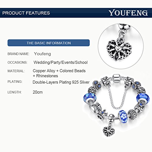 YOUFENG Jewellery   No stamp  chapado en platino     Glass 