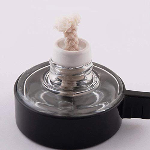 YoungRich 50pcs Mechas de Algodón Alambres Huecos Redondos Mechas de Repuesto para Vela Lámpara de Alcohol Aceite Queroseno Linterna de Botellas de Vino Luces al Aire Libre de Jardín 14x0.5cm Blanco