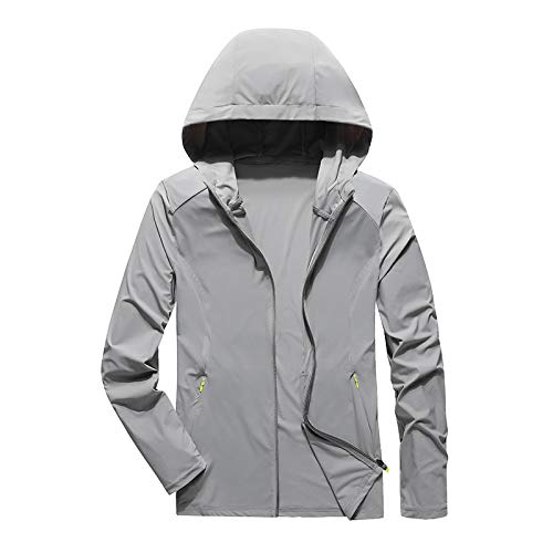 Your global store Hombres Capa Mujer Chaquetas Soft Shell Ropa de Viaje Hombres Impermeable Chaqueta Softshell con Capucha Abrigo al Aire Libre para el Senderismo, Camping, Caza, Pesca