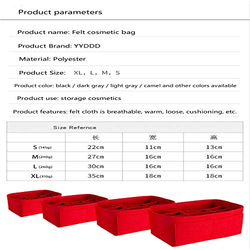 YOUYUANF Almacenamiento Fieltro Bolsa de cosméticos Bolsa de Fieltro Multifuncional Personalizada Bolsa de Almacenamiento de Fieltro Bolsa de Fieltro Bolsa Intermedia