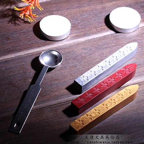 YPSelected Vintage A-Z 26 Alfabeto Letras Iniciales Sellado cucharas de Cera Velas Sello Sello Conjunto con Caja de Regalo (Letter U)