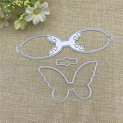 YQCZ Molde de Corte Arcos de Bowknot en Forma de murciélago Plantillas de Troqueles de Corte de Metal para DIY Scrapbooking Tarjetas de Papel de Bricolaje Álbum de Fotos Relieve Decorativo