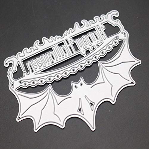YQCZ Molde de Corte Bastidor de murciélago Troquelado Feliz Halloween Troquelado de Metal Cartas Stencil Scrapbooking en Relieve Nuevos Sellos y Troqueles artesanales