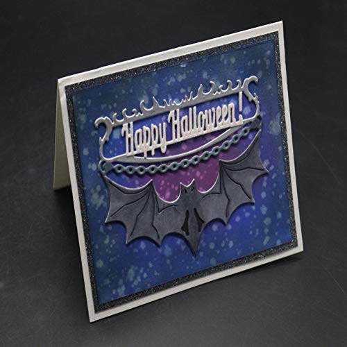 YQCZ Molde de Corte Bastidor de murciélago Troquelado Feliz Halloween Troquelado de Metal Cartas Stencil Scrapbooking en Relieve Nuevos Sellos y Troqueles artesanales