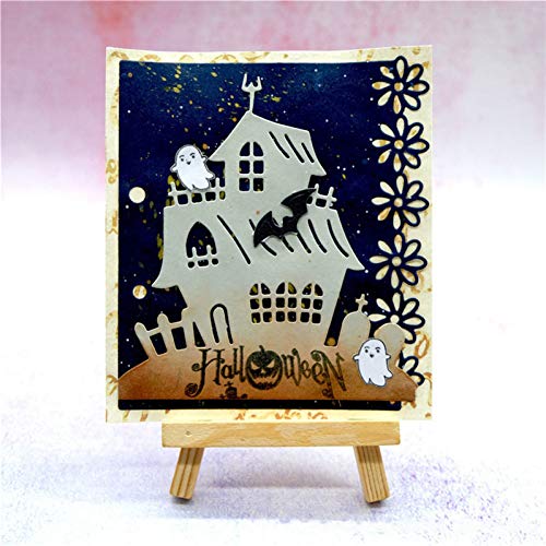 YQCZ Molde de Corte Castillo de Halloween Troqueles de Corte de Metal con murciélago para Hacer Tarjetas Troqueles de álbum de Recortes Troquelado en Relieve Cortes Stencil Craft Nuevo