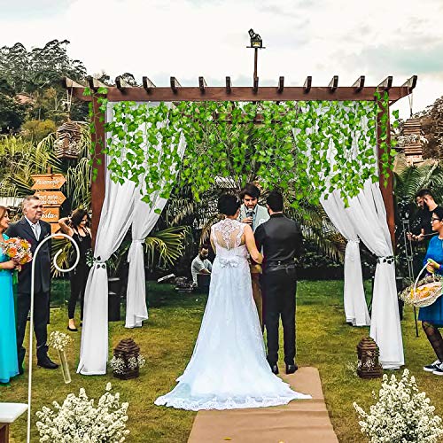YQing 168 Ft-24 Piezas Hiedra Artificial Hoja Guirnalda Plantas Vid Colgante Guirnalda de Hiedra Inglesa Hogar Cocina Jardín Oficina Boda Decoración de Pared