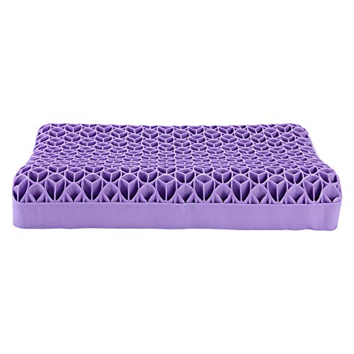 YQQWN Presión de Alivio Almohada Lavable Gel Almohada Almohada para Cuello Almohada Transpirable TPE Almohada Almohada pectina, Panal de Malla, Suave y elástico, Suave Estiramiento y Rebote
