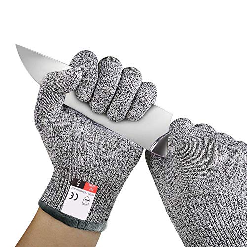 Yrlehoo Guantes Anticorte para Niños, Guantes Resistentes a Los Cortes Nivel 5 Seguridad para Cocina Trabajo y Jardín, 1 Par Seguridad Proteccion Guante, Aptos para Uso alimentario (XXS (5-8 años))