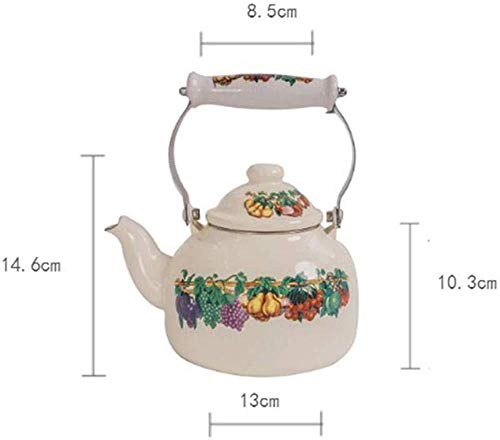 Yruog tetera Tetera de cerámica Tetera de esmalte Tetera de esmalte retro para estufa eléctrica Tetera con mango antideslizante Mango anti-caliente Preparación de té Café y agua caliente Cafetera