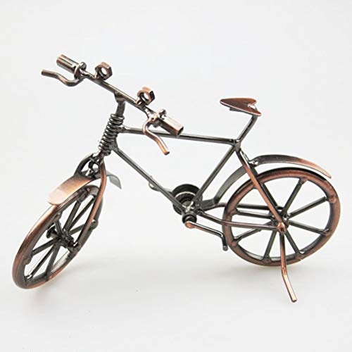 ysister Modelo de Bicicleta de Metal, Bicicleta Decorativa, Arte de Hierro Vintage, Modelo de Bicicleta, colección de Escultura de Viaje, pequeño Regalo para Ciclista (19 * 6.5 * 12 cm)