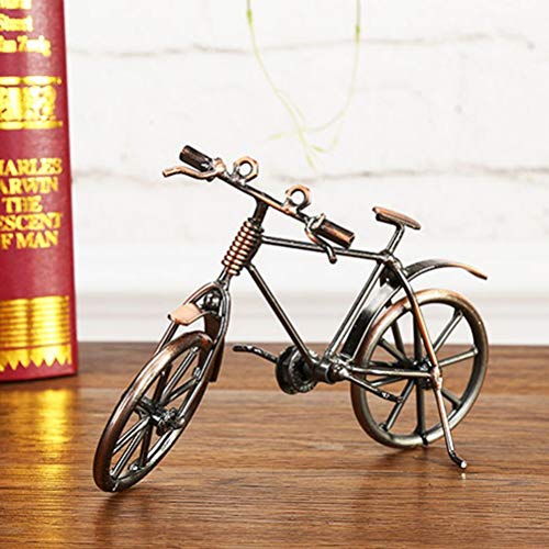 ysister Modelo de Bicicleta de Metal, Bicicleta Decorativa, Arte de Hierro Vintage, Modelo de Bicicleta, colección de Escultura de Viaje, pequeño Regalo para Ciclista (19 * 6.5 * 12 cm)
