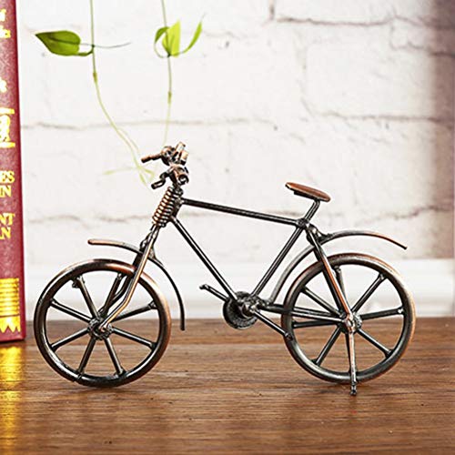 ysister Modelo de Bicicleta de Metal, Bicicleta Decorativa, Arte de Hierro Vintage, Modelo de Bicicleta, colección de Escultura de Viaje, pequeño Regalo para Ciclista (19 * 6.5 * 12 cm)