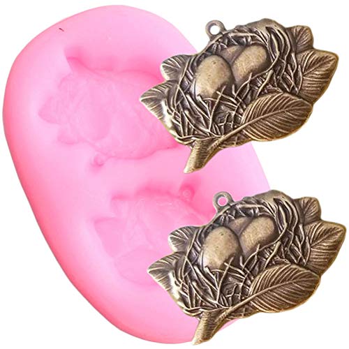 YTBUBOR Nido De Pájaro Molde De Silicona DIY Huevo Cupcake Topper Fondant Herramientas De Decoración De Pasteles Resina Arcilla Dulces Moldes De Chocolate