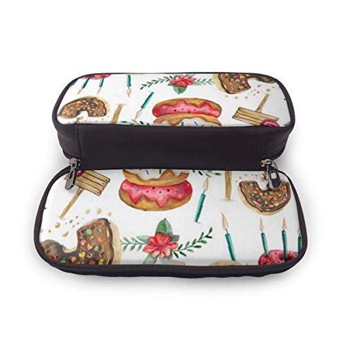 Yuanmeiju Cakes and Donuts PU Leather Estuche School Office Use Cremallera Stationery Organizador