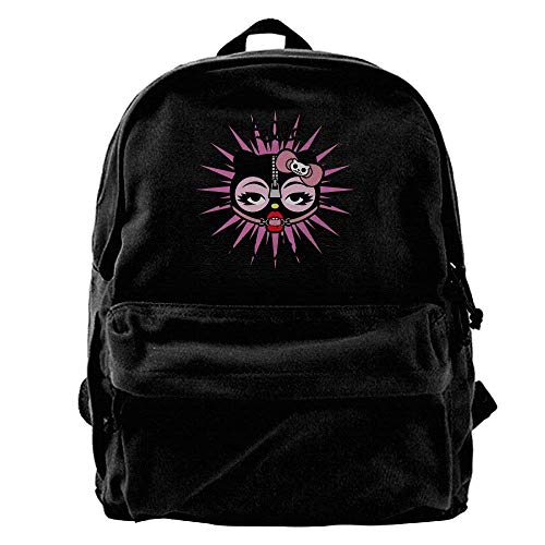 Yuanmeiju Mochila de Lona para computadora portátil, Mochila Escolar Impermeable, Hello Kinky, Ligera, antirrobo, para Viajes al Aire Libre, Mochila para Estudiantes universitarios, Que se
