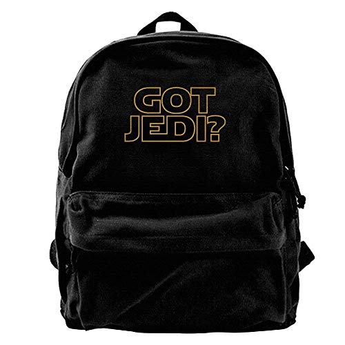 Yuanmeiju Mochila de Lona para computadora portátil, Mochila Escolar Impermeable para Hombres y Mujeres, Mochila de Viaje al Aire Libre antirrobo Ligera Got Jedi Mochila para Estudiantes