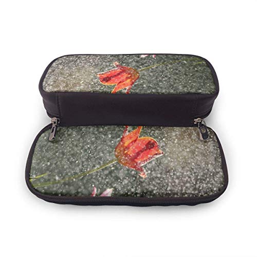 Yuanmeiju Tulip Art Estuche for Boys and Girls Large Pencil Pouch Holder Pen Case for Student College School Supplies & Office