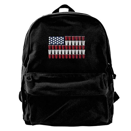Yuanmeiju Vintage Retro Comadreja Impreso Lienzo Mochila Bolsa para portátil Mochila de Hombro de Viaje
