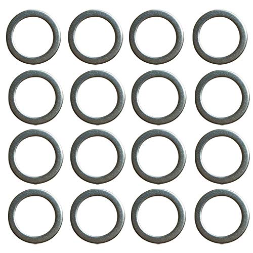 Yuauy 20 arandelas de pedal de 20 mm x 15 mm con 1 mm de grosor de acero inoxidable de repuesto para Moutain Bike Road Bike