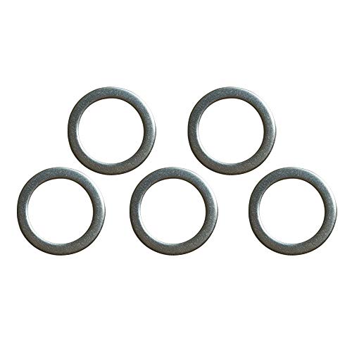 Yuauy 5 arandelas de pedal de 20 mm x 15 mm con 1 mm de grosor de acero inoxidable de repuesto para bicicleta de carretera Moutain