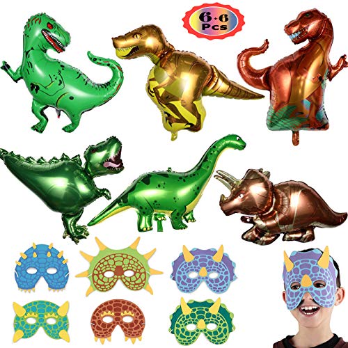 YuChiSX Dinosaurio Globo,Globos de Dinosaurio Globos Dinosaurios de Papel de Aluminio Globos Pelotas Sets De Decoración para Fiesta Bodas Decoracion de Fiesta de Cumpleanos Regalo de ninos
