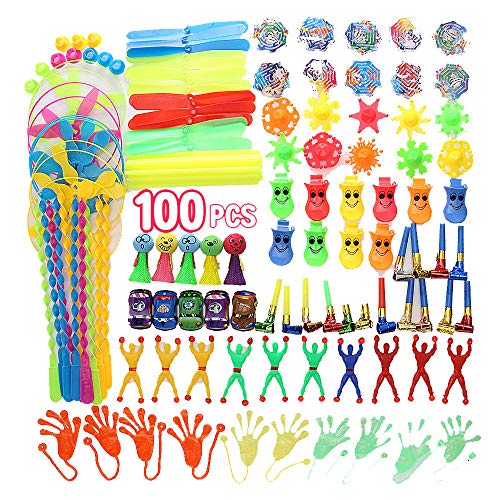 YueChen Juguetes de Fiesta a Granel ,100 Piezas Juguetes para Rellenar , Ideal Rellenar Bolsas de Fiesta,Bolsas de Regalo de Fiestas de cumpleaños Infantiles o para el