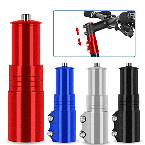 Yuelso Montaña de la Bicicleta del Manillar del vástago Tenedor Rise Up extensión del suplemento Head Up Adaptador de Aluminio Stem Stem Bicicleta de Carretera (Color : 124mmBlack)