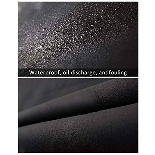 YUENA CARE Delantal de Carnicero Impermeable, Largo Mandil de Trabajo de PU para Matadero, Fábrica, Restaurante Cocina, Barbacoa, Lavavajillas, Lavaplato Blanco