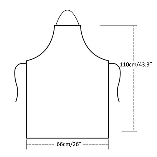 YUENA CARE Delantal de Carnicero Impermeable, Largo Mandil de Trabajo de PU para Matadero, Fábrica, Restaurante Cocina, Barbacoa, Lavavajillas, Lavaplato Blanco