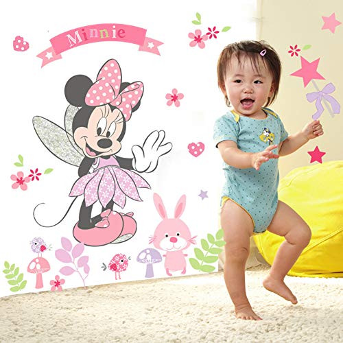 YUESEN Pegatinas Infantiles Pared Minnie Pegatinas Decorativas Pared mickey Mouse Stickers Pared Mickey Dormitorio Calcomanias para dormitorio de bebé y niños