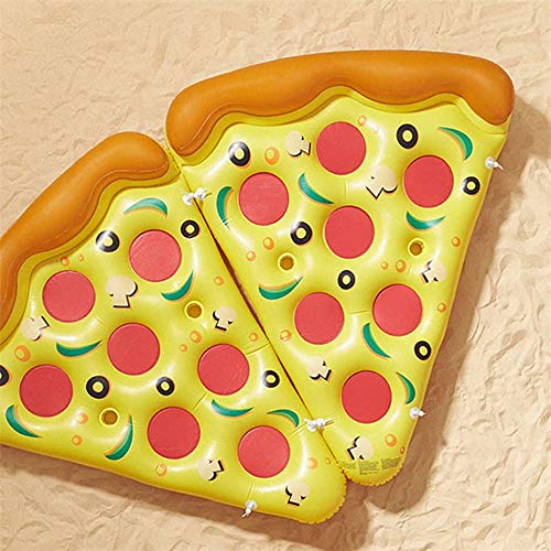 YUHUANG Pizza Flotante Fila de Montaje Adulto Anillo de natación Cama Flotante reclinable Inflable Suministros Salvavidas Salvavidas
