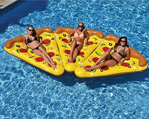 YUHUANG Pizza Flotante Fila de Montaje Adulto Anillo de natación Cama Flotante reclinable Inflable Suministros Salvavidas Salvavidas