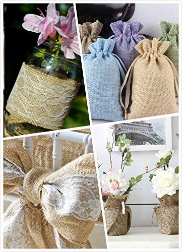Yulakes - Cinta de arpillera artesanal de yute natural, para decoraciones en fiestas y bodas, 20 metros, anchos a elegir de 1 a 3,8 cm, 1cm