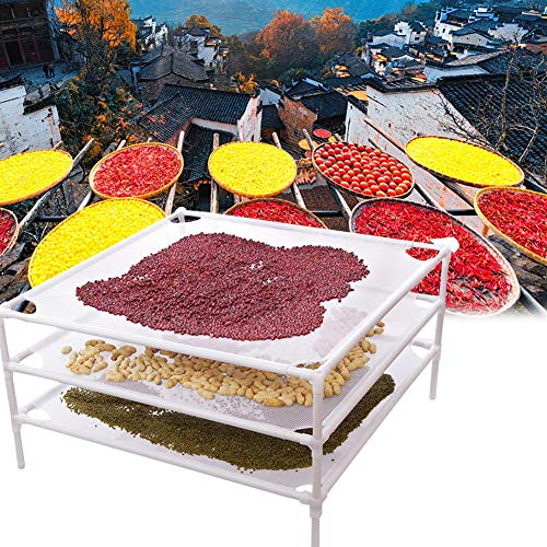 yummyfood Estante De Secado De Suéter, Estante De Red Seca De Ropa, Estante De Malla Seca De Ropa De Malla Apilable, Paquete Blanco 1/2/4