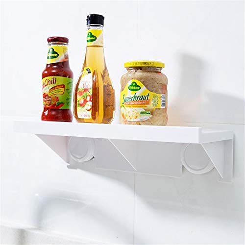 Yunbai Los estantes flotantes - Norte de Europa simple moda creatividad personalidad concisa de tipo de succión de artículos de tocador blanco Aceite y sal agente saborizante dormitorio cocina baño es