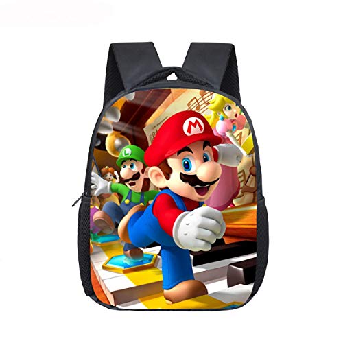 YUNDI Sonic Mochilas Gran Oferta, Mochila Super Mario Bros Sonic, Bolsa para niños, Hermoso patrón de impresión, Bolsa de jardín de Infantes Mario Sonic