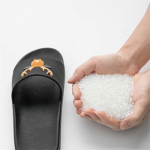 Yuqianqian Sandalias de baño Antideslizantes para Mujer Ducha Sandalia de Las Mujeres Diapositivas de Grupo no Slip Calzado Zapatillas Baño del Dormitorio (Color : Black, Size : 37-38)