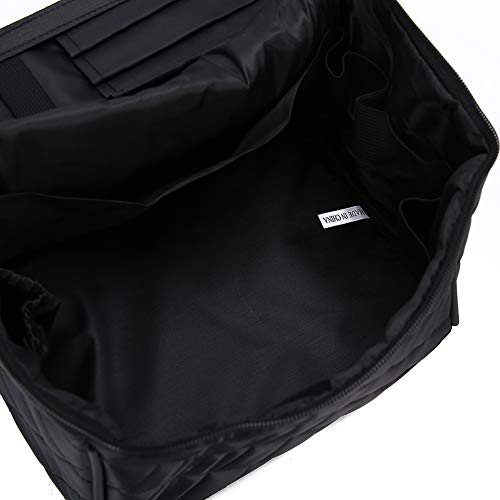 YUYTE Neceser Impermeable, Bolsa de Maquillaje de Alta Capacidad con Espejo, Organizador portátil Multifuncional para Pincel de Maquillaje cosmético, Herramienta para uñas