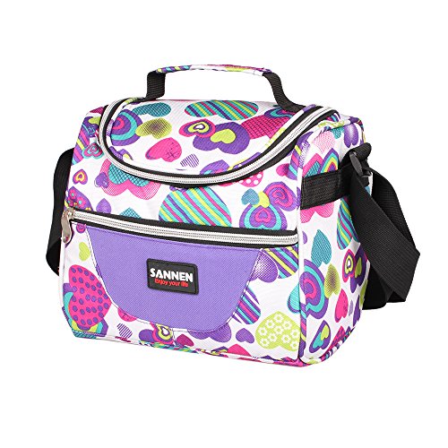 Yvon nelee Oficina Almuerzo Bolsa para el almuerzo térmica – Bolsa isotérmica – Bolsa aislante para alimentos transporte aislado 5 litros pequeño morado