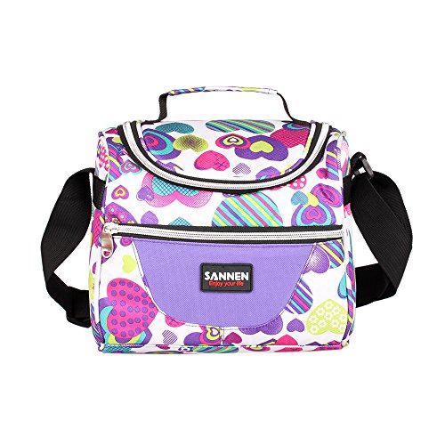 Yvon nelee Oficina Almuerzo Bolsa para el almuerzo térmica – Bolsa isotérmica – Bolsa aislante para alimentos transporte aislado 5 litros pequeño morado