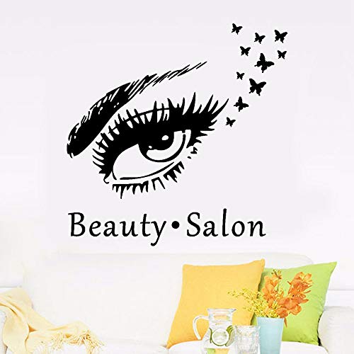 YWLINK 1 UNID ExtraíBle SalóN De Belleza Ojos Silueta Etiqueta De La Pared Tatuajes De Arte DecoracióN para El Hogar