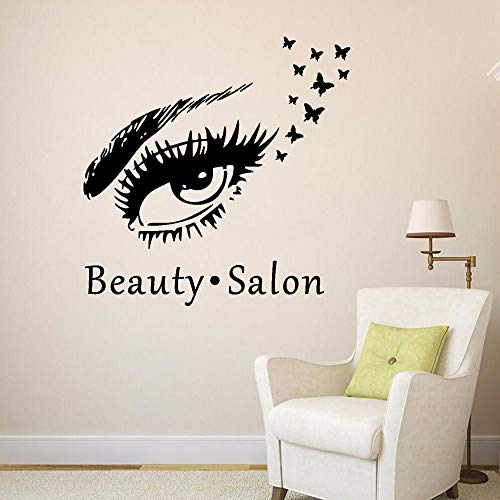 YWLINK 1 UNID ExtraíBle SalóN De Belleza Ojos Silueta Etiqueta De La Pared Tatuajes De Arte DecoracióN para El Hogar