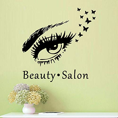 YWLINK 1 UNID ExtraíBle SalóN De Belleza Ojos Silueta Etiqueta De La Pared Tatuajes De Arte DecoracióN para El Hogar