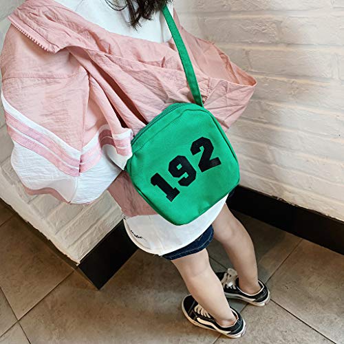 YWLINK Bolsa Para NiñOs 2019 Primavera Y Verano Nueva Bandolera Simple Mini Bolsa Cuadrada Marea NiñOs Y NiñAs Bebé Messenger Bag Fiesta De CumpleañOs Regalo Moda Banquete Fotografia Bolsa Verde