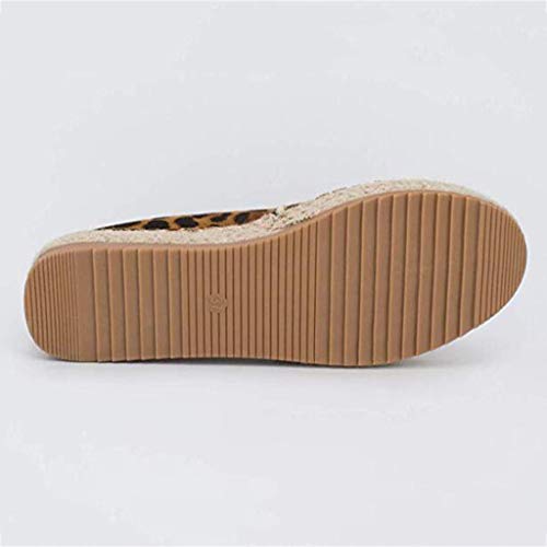 YWLINK Plataforma Hueca Para Mujer Zapatos Casuales Color SóLido Transpirable CuñA Alpargatas Antideslizante CóModo Zapatos Romanos Bohemia TamañO Grande Fiesta Deportes Al Aire Libre (39 EU, X-Caqui)
